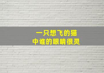 一只想飞的猫中谁的眼睛很灵