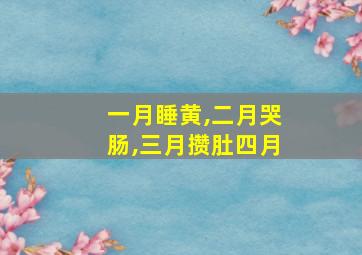 一月睡黄,二月哭肠,三月攒肚四月