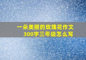 一朵美丽的玫瑰花作文300字三年级怎么写