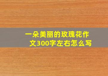 一朵美丽的玫瑰花作文300字左右怎么写