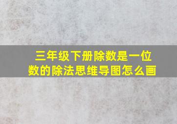 三年级下册除数是一位数的除法思维导图怎么画