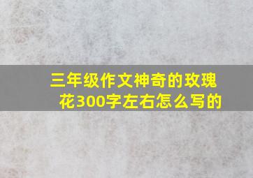 三年级作文神奇的玫瑰花300字左右怎么写的