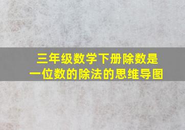 三年级数学下册除数是一位数的除法的思维导图