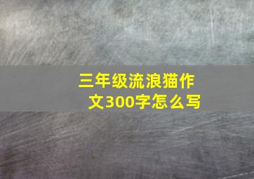 三年级流浪猫作文300字怎么写