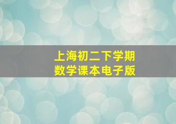 上海初二下学期数学课本电子版