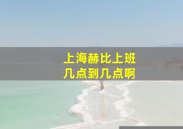 上海赫比上班几点到几点啊