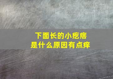 下面长的小疙瘩是什么原因有点痒