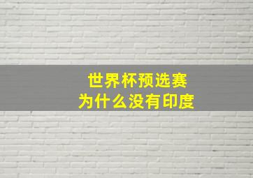 世界杯预选赛为什么没有印度