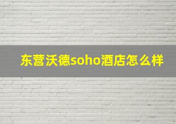 东营沃德soho酒店怎么样