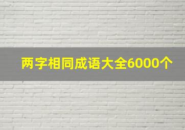 两字相同成语大全6000个