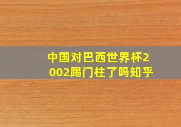 中国对巴西世界杯2002踢门柱了吗知乎