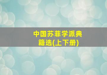 中国苏菲学派典籍选(上下册)