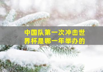 中国队第一次冲击世界杯是哪一年举办的