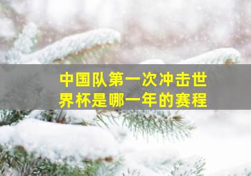 中国队第一次冲击世界杯是哪一年的赛程