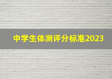 中学生体测评分标准2023