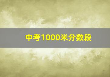 中考1000米分数段