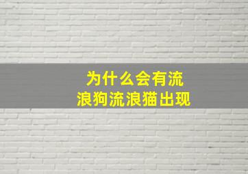 为什么会有流浪狗流浪猫出现