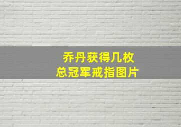 乔丹获得几枚总冠军戒指图片