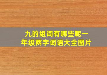 九的组词有哪些呢一年级两字词语大全图片