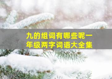 九的组词有哪些呢一年级两字词语大全集