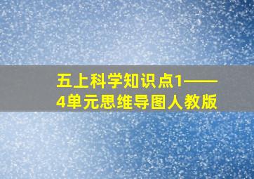 五上科学知识点1――4单元思维导图人教版