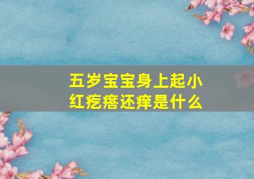 五岁宝宝身上起小红疙瘩还痒是什么