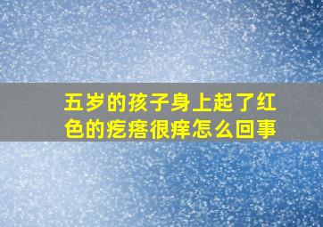 五岁的孩子身上起了红色的疙瘩很痒怎么回事