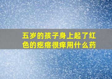 五岁的孩子身上起了红色的疙瘩很痒用什么药