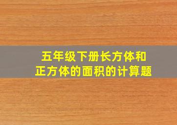 五年级下册长方体和正方体的面积的计算题