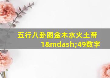 五行八卦图金木水火土带1—49数字