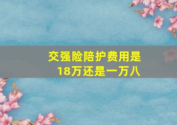 交强险陪护费用是18万还是一万八