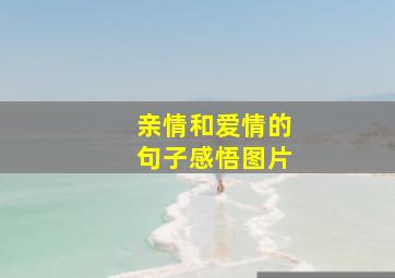 亲情和爱情的句子感悟图片