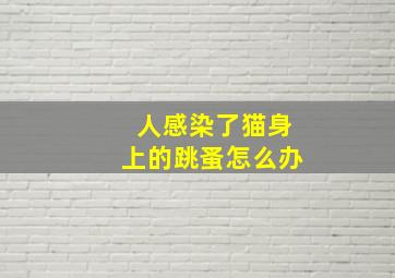 人感染了猫身上的跳蚤怎么办