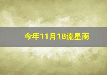 今年11月18流星雨