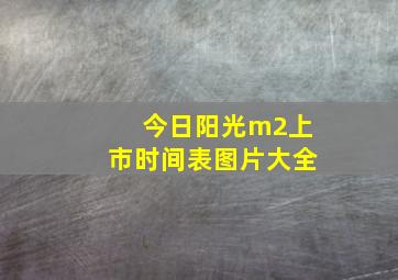 今日阳光m2上市时间表图片大全