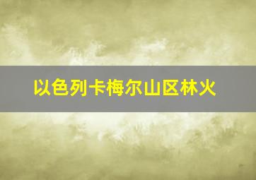 以色列卡梅尔山区林火