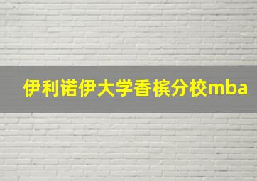 伊利诺伊大学香槟分校mba