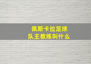 佩斯卡拉足球队主教练叫什么