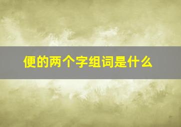 便的两个字组词是什么