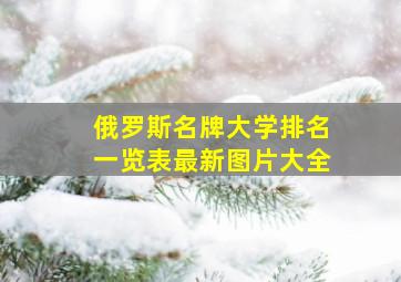 俄罗斯名牌大学排名一览表最新图片大全