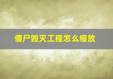 僵尸毁灭工程怎么缩放