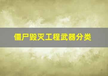 僵尸毁灭工程武器分类