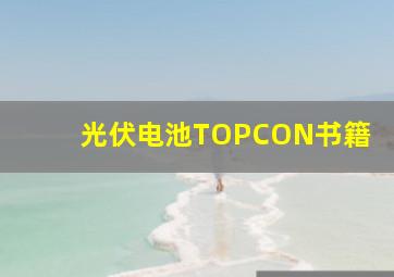 光伏电池TOPCON书籍