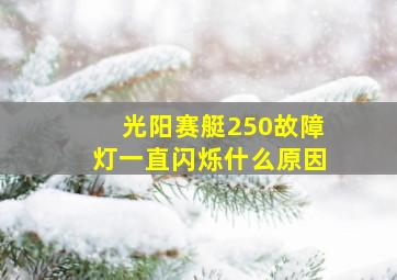 光阳赛艇250故障灯一直闪烁什么原因