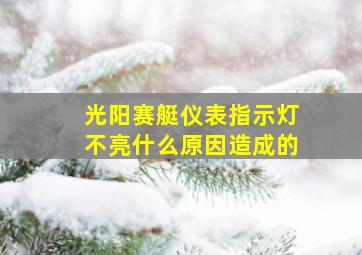 光阳赛艇仪表指示灯不亮什么原因造成的