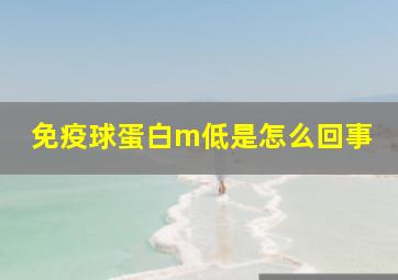 免疫球蛋白m低是怎么回事