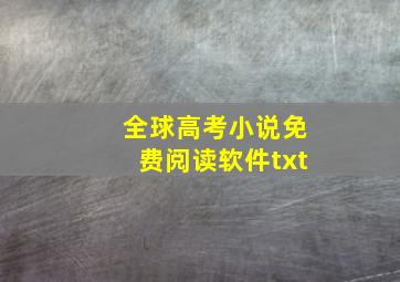 全球高考小说免费阅读软件txt