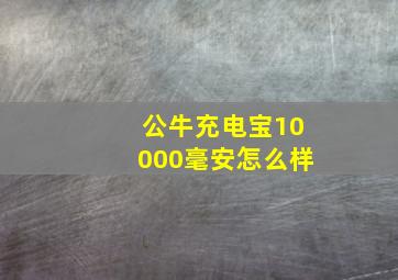 公牛充电宝10000毫安怎么样