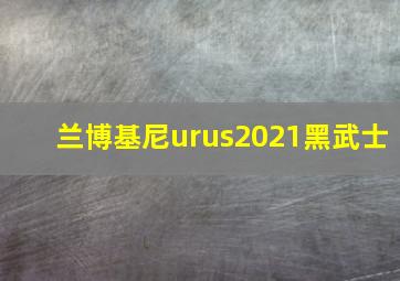 兰博基尼urus2021黑武士