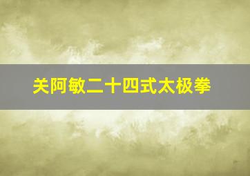 关阿敏二十四式太极拳